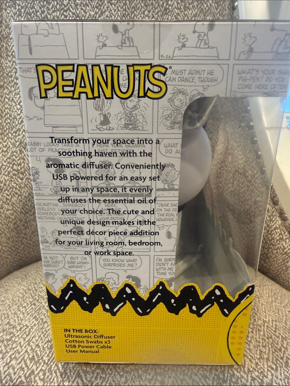 Peanuts Snoopy Ultrasonic Diffuser - White & Black. New in Box! - Picture 4 of 10